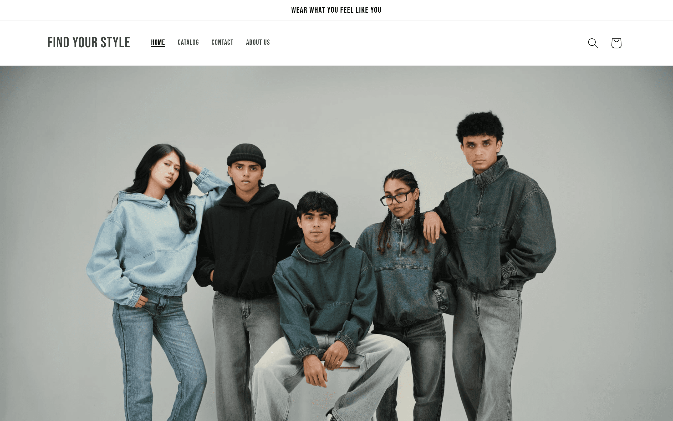 FYS Clothing website preview