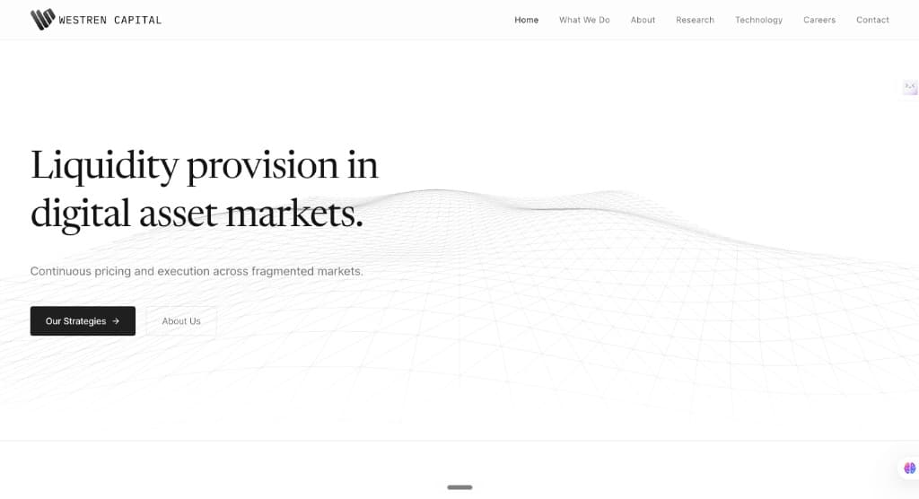 Westren Capital website preview